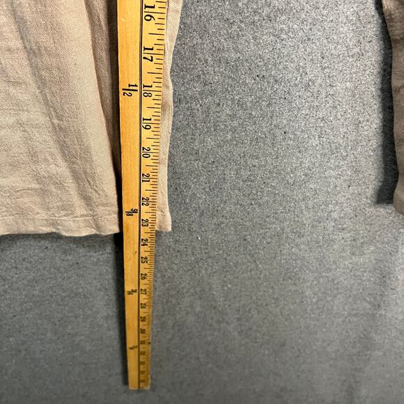 Susan Graver Regular Pure Easy Linen Utility Crop Pant Flax, XX-Small - Picture 8 of 9